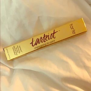 Tarte Shimmering lip paint in strike gold